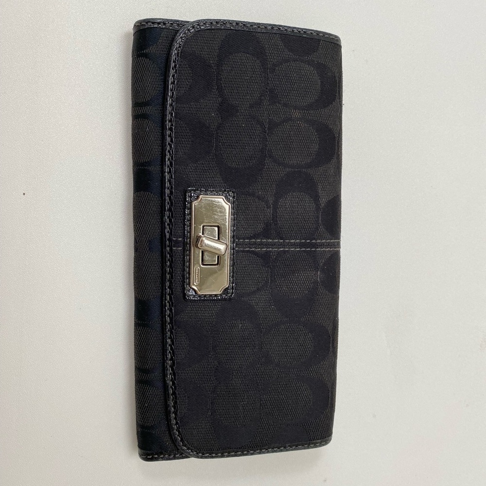 Bi-fold Coach checkbook wallet